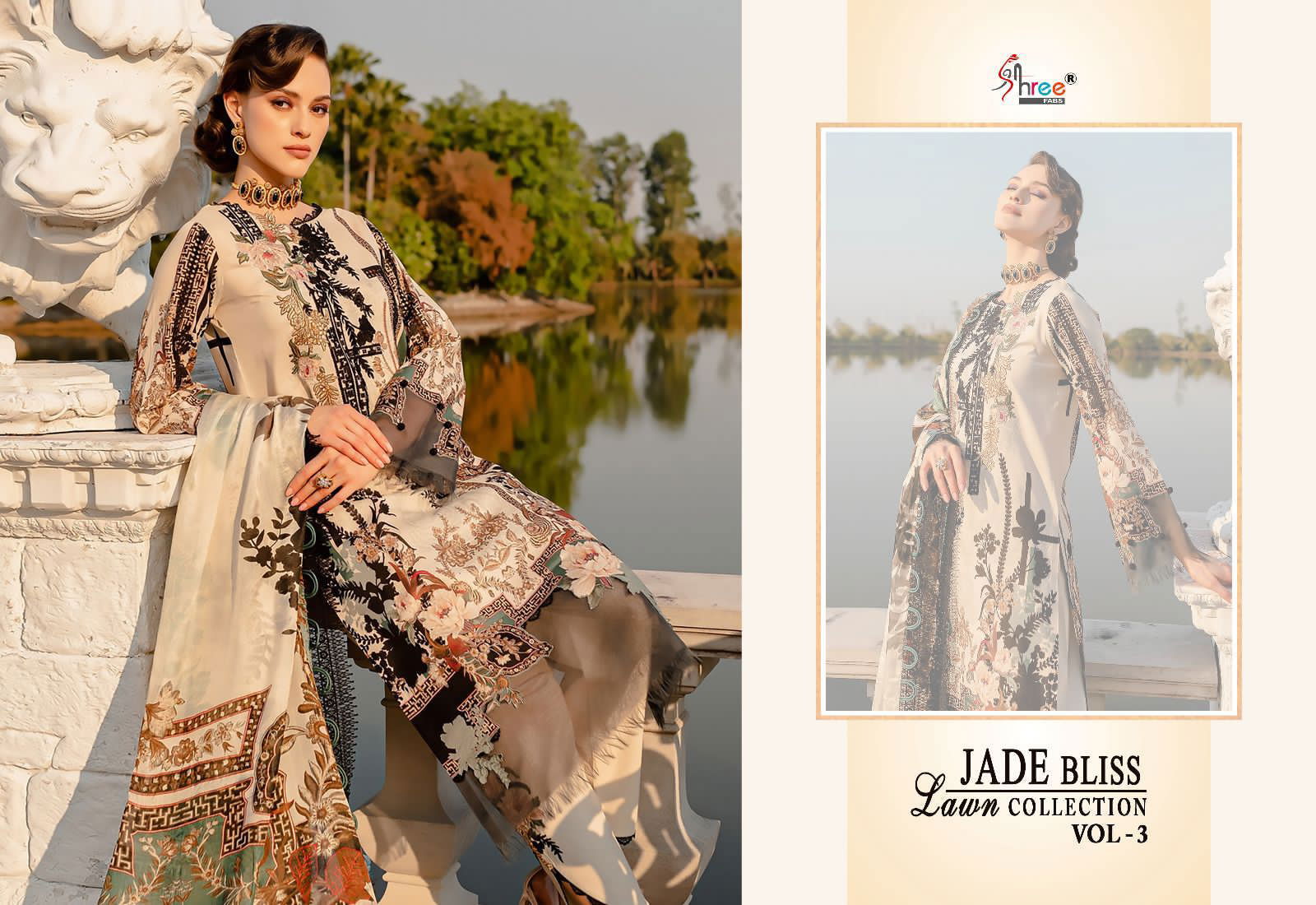 Jade Bliss Lawn Collection Vol 3 By Shree Pakistani Suits Catalog